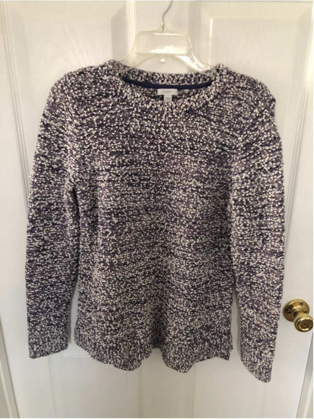 Cozy J. Jill Small Pebbled Mixed Yarn Pullover Purple Lilac Chunky Knit Size - Picture 8 of 8